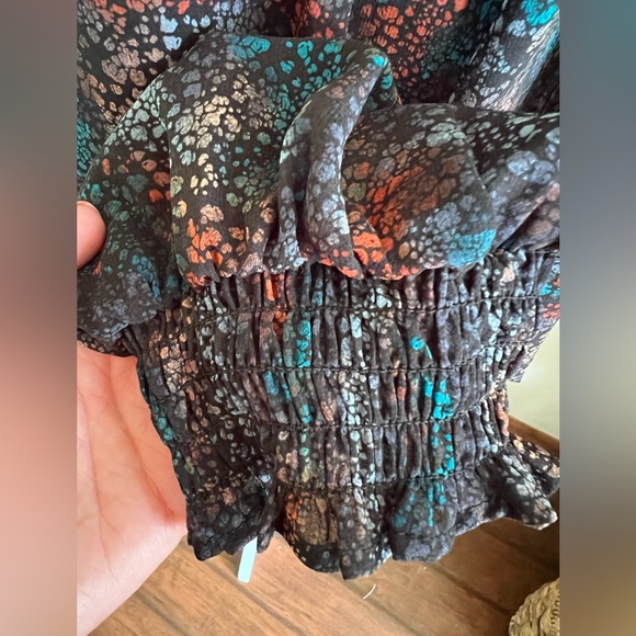 Ava & Viv NWT Black Multi Floral Top - Picture 3 of 6